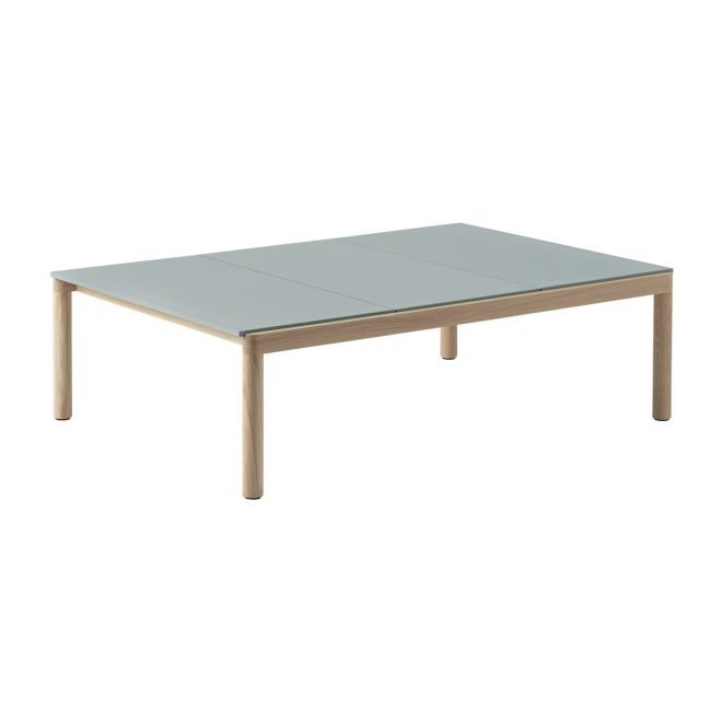 Muuto couple 3 plain soffbord 120x84x35 cm pale blue-oak