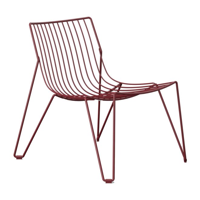 Massproductions tio easy chair loungestol wine red