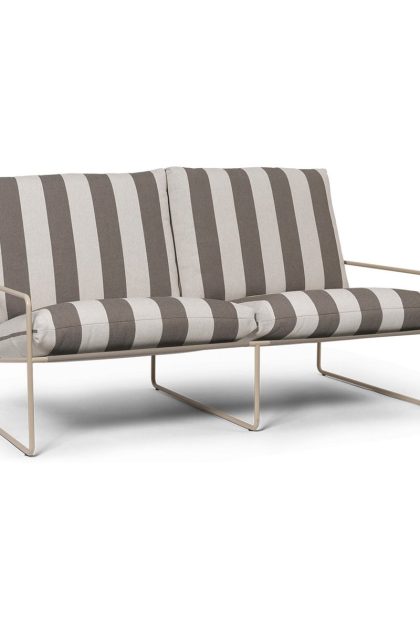 Ferm living desert 2-sits soffa cash stripe-chocolate