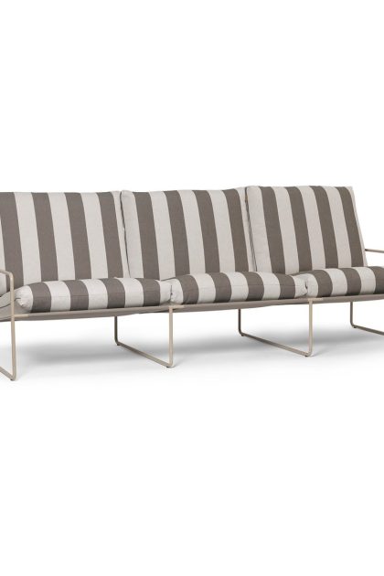 Ferm living desert 3-sits soffa cash stripe-chocolate