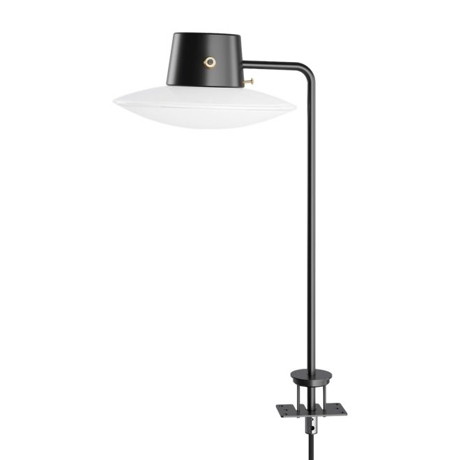 Louis poulsen aj oxford skrivbordslampa 41 cm svart stift opalglas