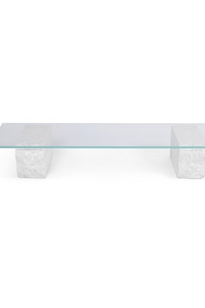 Ferm living mineral soffbord 46x160 cm bianco curia