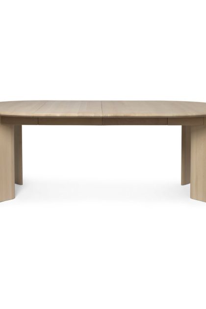 Ferm living bevel extendable matbord inkl 2 st iläggsskivor white oiled beech