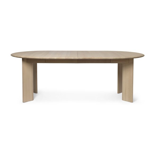Ferm living bevel extendable matbord inkl 2 st iläggsskivor white oiled beech