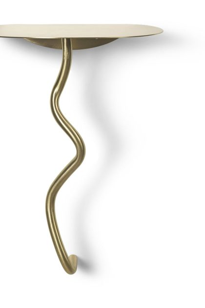 Ferm living curvature väggbord brass