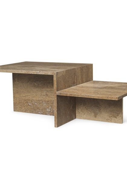 Ferm living distinct soffbord dark brown travertine