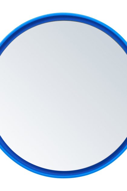 Design letters mirror mirror bordsspegel Ø21 cm cobalt blue