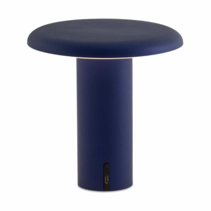Artemide takku portabel bordslampa 19 cm anodized blue