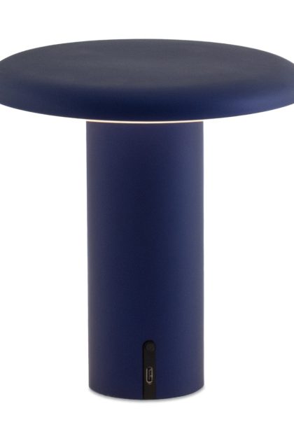 Artemide takku portabel bordslampa 19 cm anodized blue
