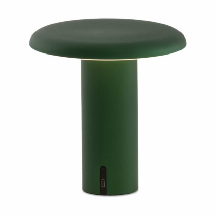 Artemide takku portabel bordslampa 19 cm anodized green