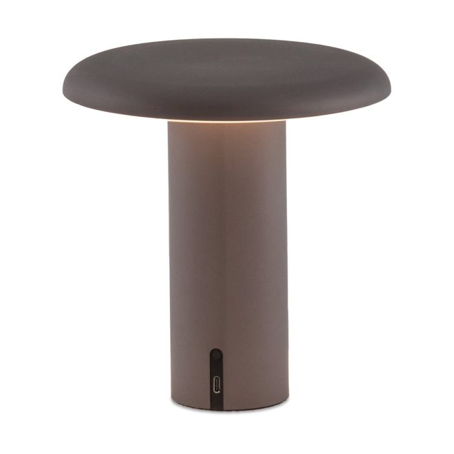 Artemide takku portabel bordslampa 19 cm anodized grey
