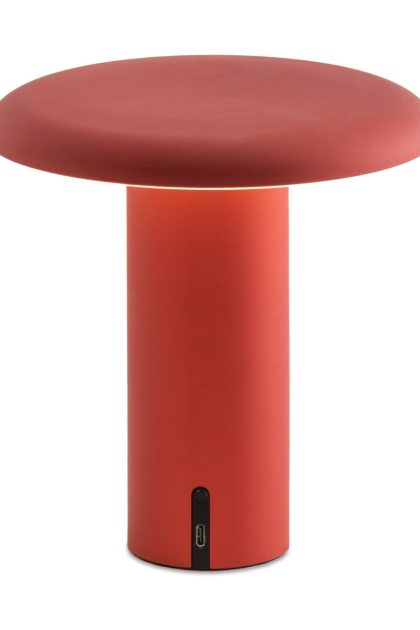 Artemide takku portabel bordslampa 19 cm anodized red
