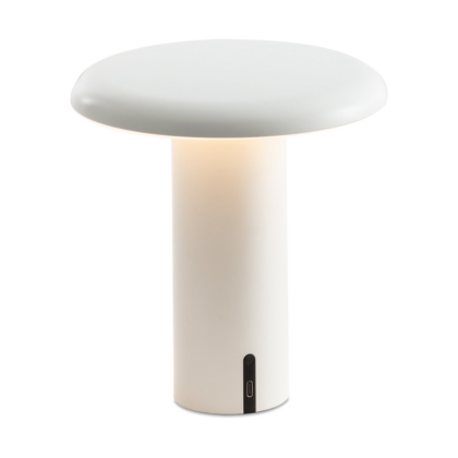 Artemide takku portabel bordslampa 19 cm varnished white