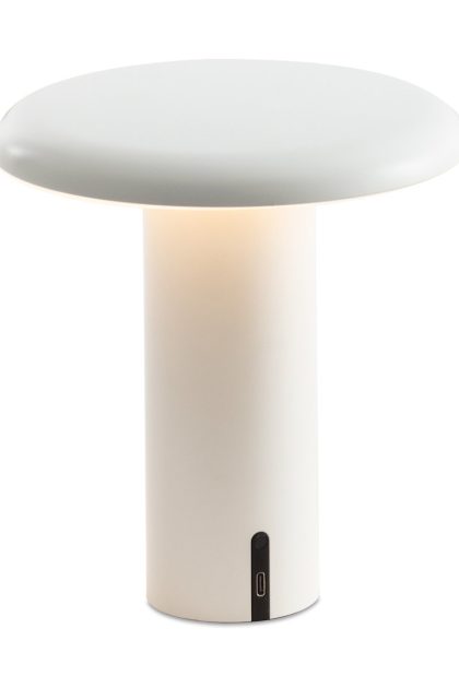 Artemide takku portabel bordslampa 19 cm varnished white