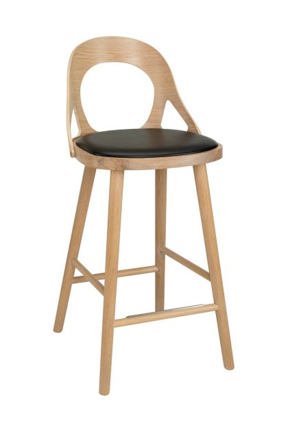 Hans k colibri barstol 63 cm ek oljad-svart dyna