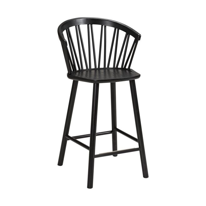 Hans k zigzag barstol karm 63 cm svart bets