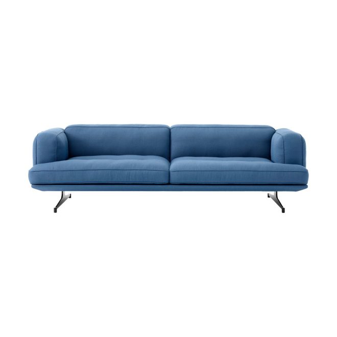 &tradition inland av23 3-sits soffa vidar 4 denim blue 733-svarta ben