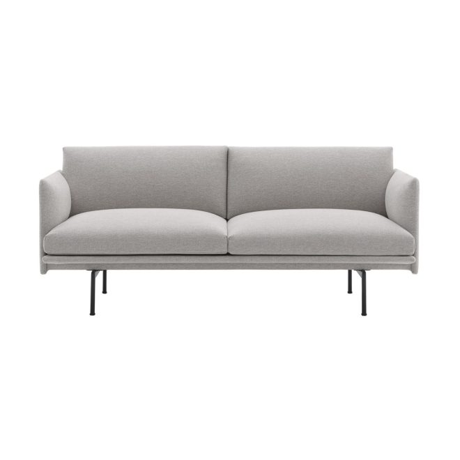 Muuto outline soffa 2-sits clay 12-black