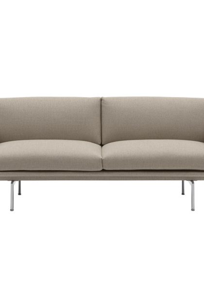 Muuto outline soffa 2-sits ecriture 240-polished aluminum