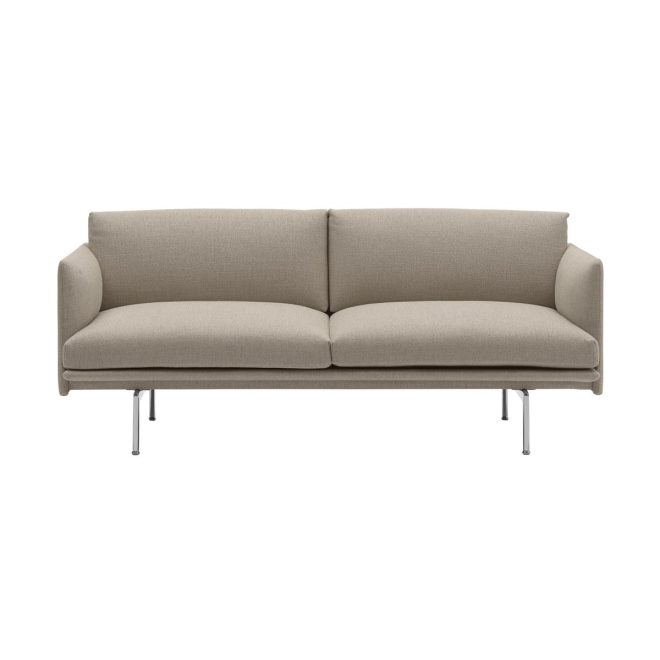 Muuto outline soffa 2-sits ecriture 240-polished aluminum
