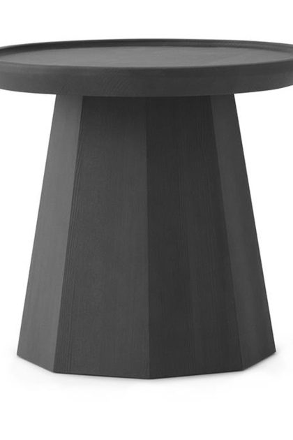 Normann copenhagen pine table small sidobord Ø45 cm h:40,6 cm dark grey