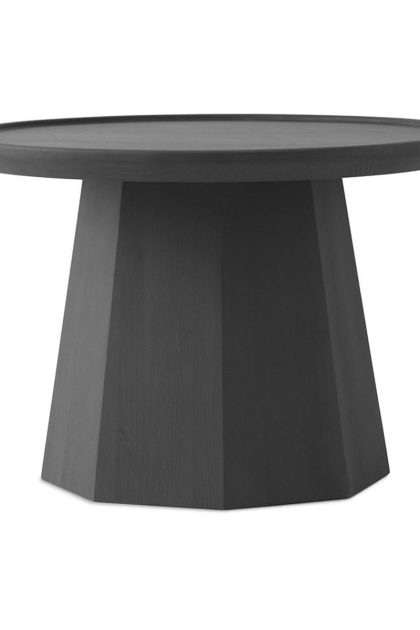 Normann copenhagen pine table large sidobord Ø65 cm h:44,5 cm dark grey