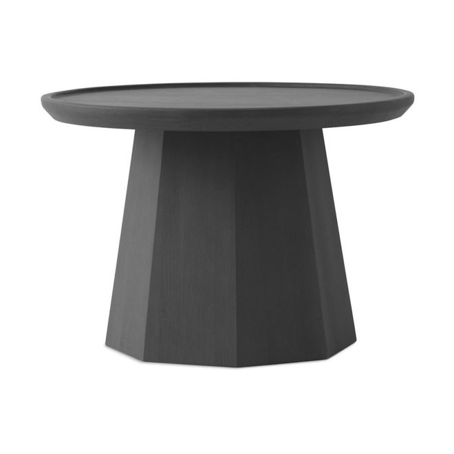 Normann copenhagen pine table large sidobord Ø65 cm h:44,5 cm dark grey