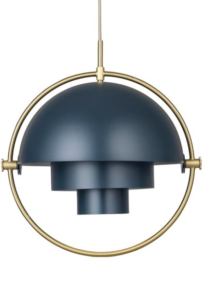 Gubi multi-lite taklampa midnight blue-mässing