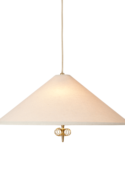 Gubi 1967 taklampa canvas-mässing