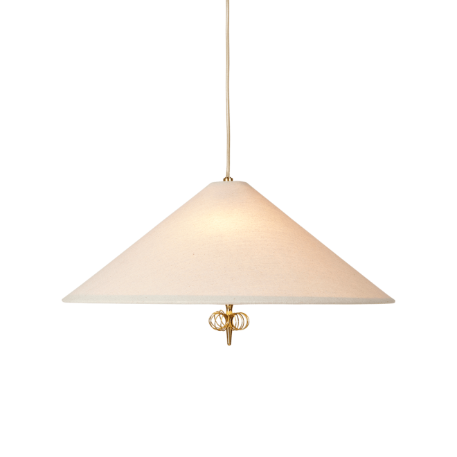 Gubi 1967 taklampa canvas-mässing