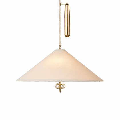 Gubi a1967 taklampa canvas-mässing