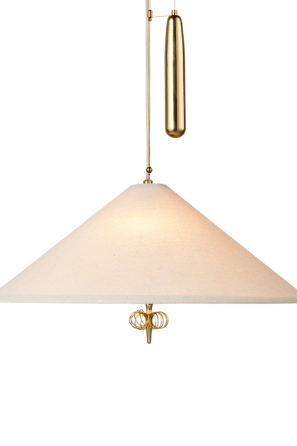 Gubi a1967 taklampa canvas-mässing