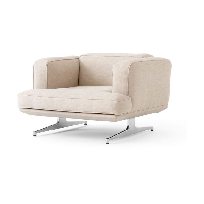 &tradition inland av21 fåtölj clay 0011-polished aluminium