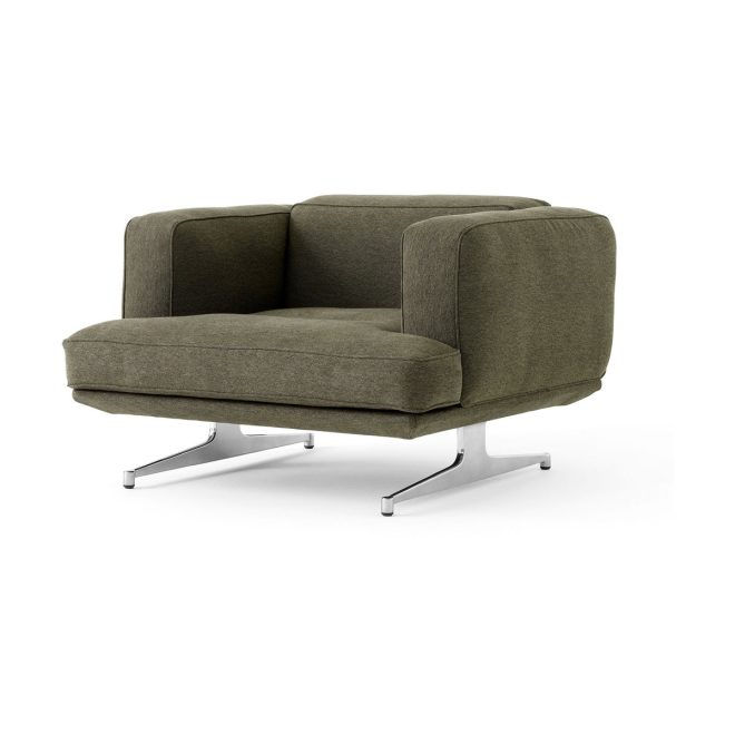 &tradition inland av21 fåtölj clay 0014-polished aluminium