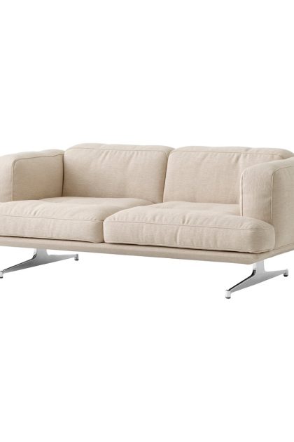 &tradition inland av22 soffa 2-sits clay 0011-polished aluminium