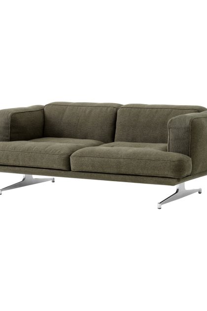 &tradition inland av22 soffa 2-sits clay 0014-polished aluminium