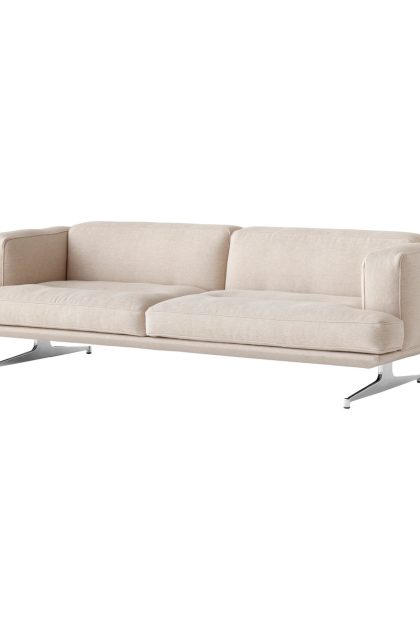 &tradition inland av23 3-sits soffa clay 0011-polished aluminium