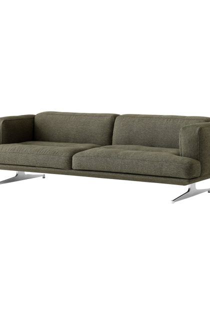 &tradition inland av23 3-sits soffa clay 0014-polished aluminium