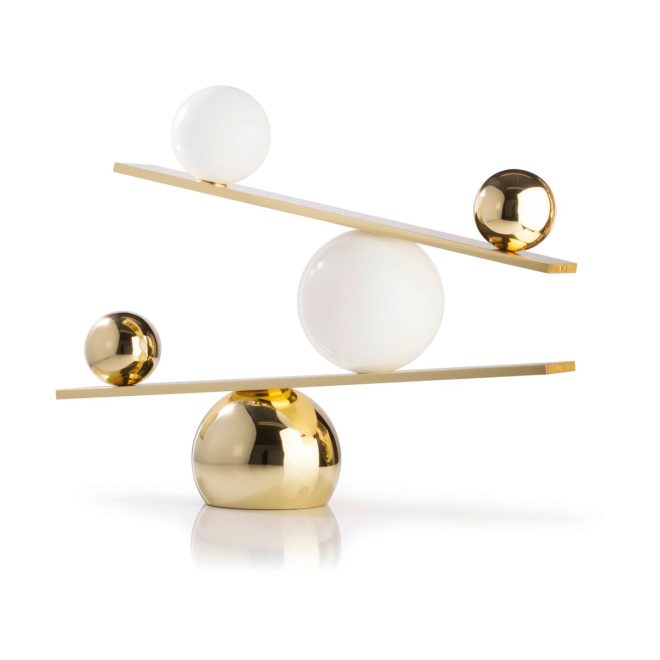 Oblure balance bordslampa brass