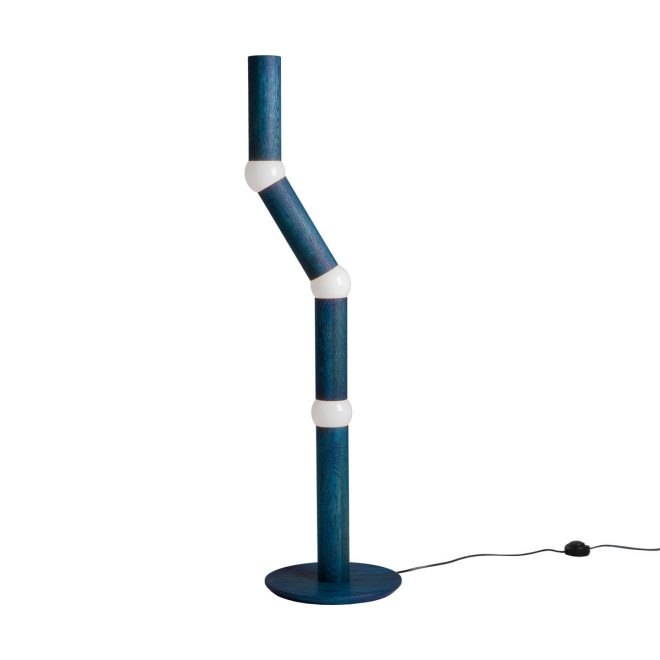 Oblure lightbone golvlampa 124,3 cm blue oak
