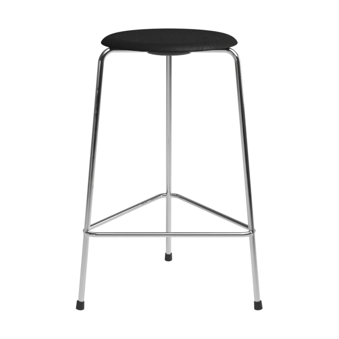 Fritz hansen high dot counter stool 3 ben svart ask-krom