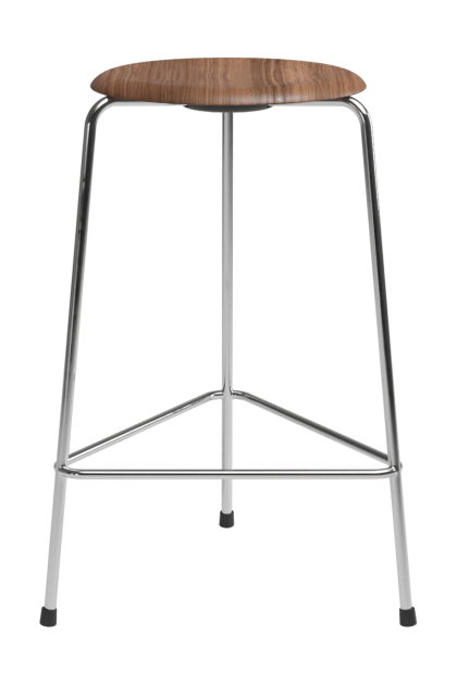 Fritz hansen high dot counter stool 3 ben valnöt-krom