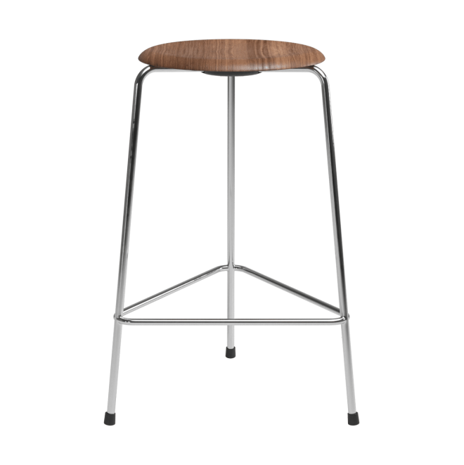 Fritz hansen high dot counter stool 3 ben valnöt-krom