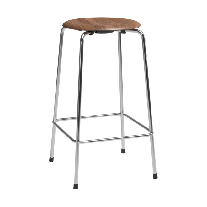 Fritz hansen high dot counter stool 4 ben valnöt-krom