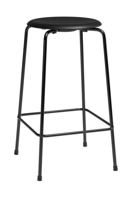 Fritz hansen high dot counter stool 4 ben intense läder svart-svart stål