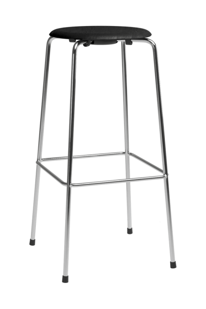 Fritz hansen high dot barpall svart ask-krom