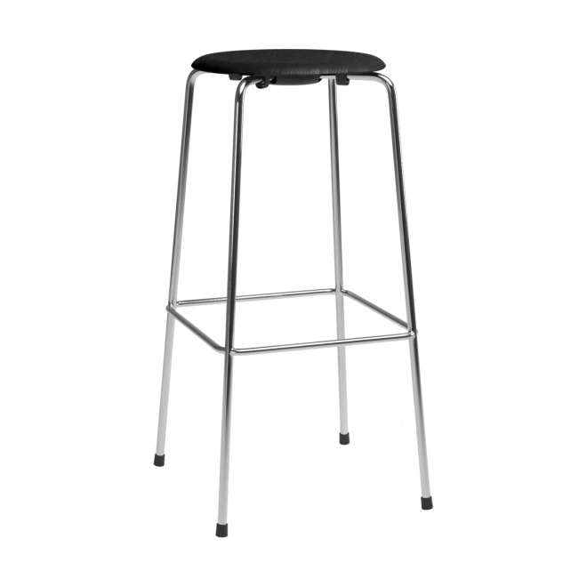 Fritz hansen high dot barpall svart ask-krom
