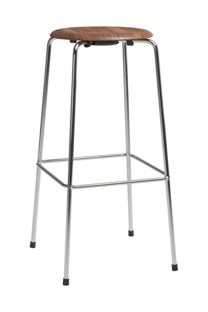Fritz hansen high dot barpall valnöt-krom