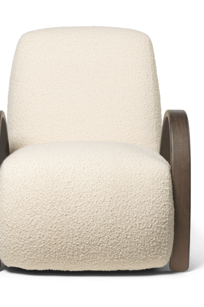 Ferm living buur lounge chair nordic bouclé off-white