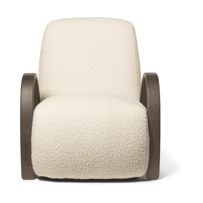 Ferm living buur lounge chair nordic bouclé off-white
